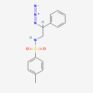 molecular formula C15H16N4O2S B15163880 Benzenesulfonamide, N-(2-azido-2-phenylethyl)-4-methyl- CAS No. 175086-37-0