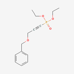 molecular formula C14H19O4P B15163934 Phosphonic acid, [3-(phenylmethoxy)-1-propynyl]-, diethyl ester CAS No. 194038-05-6
