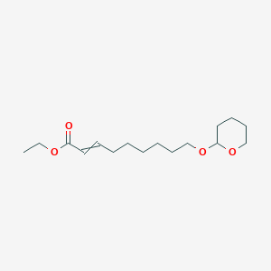 molecular formula C16H28O4 B15163946 Ethyl 9-[(oxan-2-yl)oxy]non-2-enoate CAS No. 150015-67-1