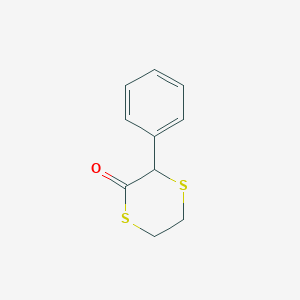 molecular formula C10H10OS2 B15163988 3-Phenyl-1,4-dithian-2-one CAS No. 190251-46-8