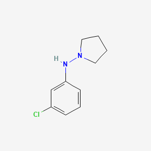 molecular formula C10H13ClN2 B15163997 N-(3-Chlorophenyl)pyrrolidin-1-amine CAS No. 189185-44-2