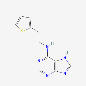 molecular formula C11H11N5S B15164100 N-[2-(thiophen-2-yl)ethyl]-7H-purin-6-amine CAS No. 143355-22-0