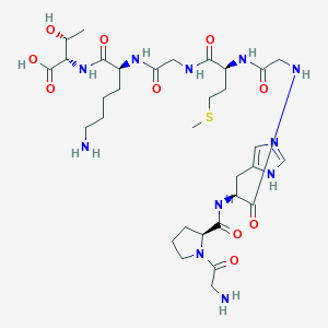molecular formula C32H53N11O10S B15164147 Glycyl-L-prolyl-L-histidylglycyl-L-methionylglycyl-L-lysyl-L-threonine CAS No. 194871-28-8