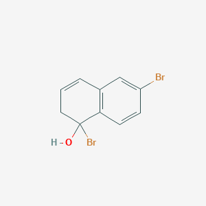 molecular formula C10H8Br2O B15164178 1,6-Dibromo-1,2-dihydronaphthalen-1-ol CAS No. 143106-23-4