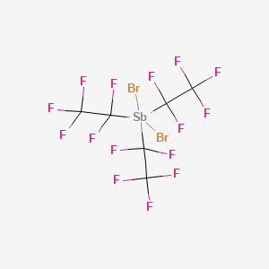 molecular formula C6Br2F15Sb B15164209 Dibromo[tris(pentafluoroethyl)]-lambda~5~-stibane CAS No. 194549-90-1