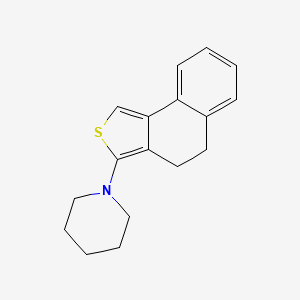 molecular formula C17H19NS B15164222 Piperidine, 1-(4,5-dihydronaphtho[1,2-c]thien-3-yl)- CAS No. 185245-77-6