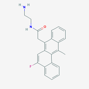 molecular formula C23H21FN2O B15164306 N-(2-Aminoethyl)-2-(5-fluoro-12-methyltetraphen-7-YL)acetamide CAS No. 192510-13-7