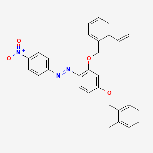 molecular formula C30H25N3O4 B15164313 (E)-1-{2,4-Bis[(2-ethenylphenyl)methoxy]phenyl}-2-(4-nitrophenyl)diazene CAS No. 194882-06-9