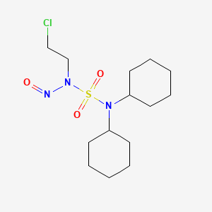 molecular formula C14H26ClN3O3S B15164404 N-(2-Chloroethyl)-N-(dicyclohexylsulfamoyl)nitrous amide CAS No. 182925-76-4