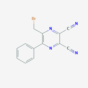 molecular formula C13H7BrN4 B15164443 2,3-Pyrazinedicarbonitrile, 5-(bromomethyl)-6-phenyl- CAS No. 204192-10-9