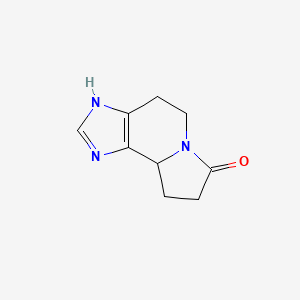 molecular formula C9H11N3O B15164510 3,4,5,8,9,9a-Hexahydro-7H-imidazo[4,5-g]indolizin-7-one CAS No. 193208-83-2