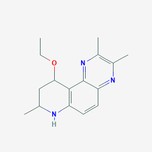 molecular formula C16H21N3O B15164543 Pyrido[3,2-f]quinoxaline, 10-ethoxy-7,8,9,10-tetrahydro-2,3,8-trimethyl- CAS No. 190430-96-7