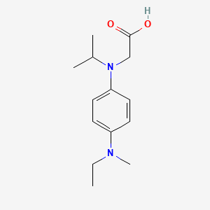molecular formula C14H22N2O2 B15164562 N-{4-[Ethyl(methyl)amino]phenyl}-N-propan-2-ylglycine CAS No. 143339-66-6