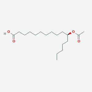 molecular formula C18H34O4 B15164584 Hexadecanoic acid, 11-(acetyloxy)-, (S)- CAS No. 197853-44-4