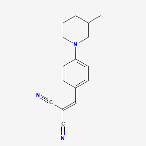 molecular formula C16H17N3 B15164609 {[4-(3-Methylpiperidin-1-yl)phenyl]methylidene}propanedinitrile CAS No. 199297-14-8