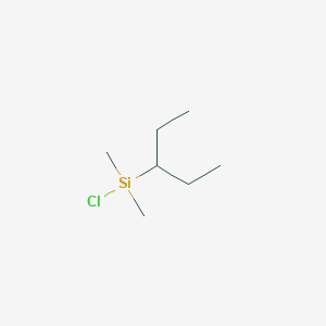 molecular formula C7H17ClSi B15164644 Chloro(dimethyl)(pentan-3-yl)silane CAS No. 143503-63-3