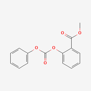 molecular formula C15H12O5 B15164650 Benzoic acid, 2-[(phenoxycarbonyl)oxy]-, methyl ester CAS No. 189010-65-9