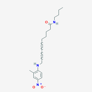 molecular formula C21H27N3O3 B15164667 N-Butyl-10-(2-methyl-4-nitroanilino)deca-6,8-diynamide CAS No. 193463-86-4