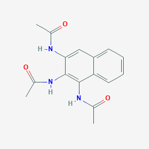 molecular formula C16H17N3O3 B15164677 N,N',N''-(Naphthalene-1,2,3-triyl)triacetamide CAS No. 144153-03-7