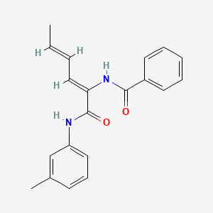 molecular formula C20H20N2O2 B15164739 N-{(2Z,4E)-1-[(3-Methylphenyl)amino]-1-oxo-2,4-hexadien-2-yl}benzamide 