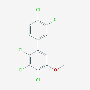 molecular formula C13H7Cl5O B15164747 2,3,3',4,4'-Pentachloro-5-methoxy-1,1'-biphenyl CAS No. 169295-09-4