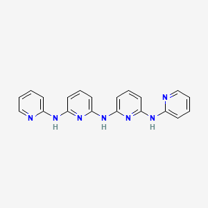 molecular formula C20H17N7 B15164748 N~2~-(Pyridin-2-yl)-N~6~-{6-[(pyridin-2-yl)amino]pyridin-2-yl}pyridine-2,6-diamine CAS No. 201049-87-8