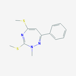 molecular formula C13H15N3S2 B15164783 2-Methyl-3,5-bis(methylsulfanyl)-7-phenyl-2H-1,2,4-triazepine CAS No. 177534-54-2
