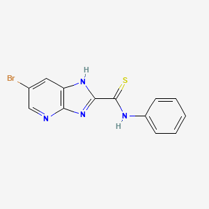 molecular formula C13H9BrN4S B15164784 6-Bromo-N-phenyl-1H-imidazo[4,5-b]pyridine-2-carbothioamide CAS No. 183547-88-8