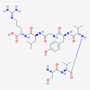 molecular formula C36H60N10O10 B15164834 L-Arginine, L-seryl-L-valyl-L-valyl-L-tyrosylglycyl-L-leucyl- CAS No. 292851-89-9