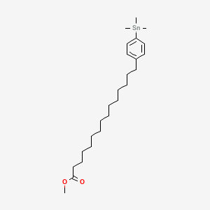 molecular formula C25H44O2Sn B15164878 Methyl 15-[4-(trimethylstannyl)phenyl]pentadecanoate CAS No. 192876-33-8