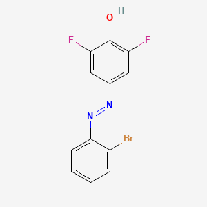 molecular formula C12H7BrF2N2O B15164898 Phenol, 4-[(2-bromophenyl)azo]-2,6-difluoro- CAS No. 190844-74-7