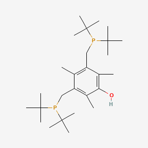 molecular formula C27H50OP2 B15165060 Phenol, 3,5-bis[[bis(1,1-dimethylethyl)phosphino]methyl]-2,4,6-trimethyl- CAS No. 194211-67-1