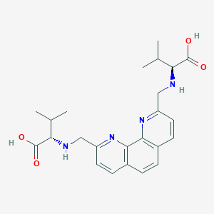 molecular formula C24H30N4O4 B15165073 N,N'-(1,10-Phenanthroline-2,9-diylbismethylene)di(L-valine) CAS No. 289667-46-5