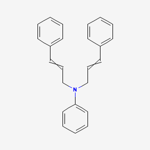 molecular formula C24H23N B15165085 N,N-Bis(3-phenylprop-2-en-1-yl)aniline CAS No. 234092-61-6