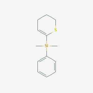 molecular formula C13H18SSi B15165112 Silane, (3,4-dihydro-2H-thiopyran-6-yl)dimethylphenyl- CAS No. 162318-36-7