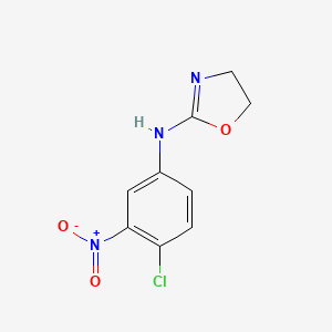 molecular formula C9H8ClN3O3 B15165198 N-(4-Chloro-3-nitrophenyl)-4,5-dihydro-1,3-oxazol-2-amine CAS No. 203741-07-5