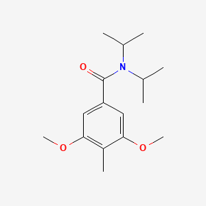 molecular formula C16H25NO3 B15165241 Benzamide, 3,5-dimethoxy-4-methyl-N,N-bis(1-methylethyl)- CAS No. 159429-49-9