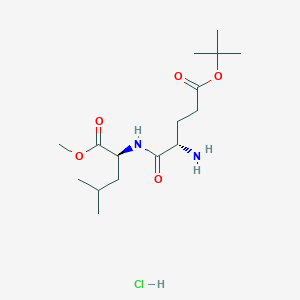 molecular formula C16H31ClN2O5 B1516531 H-Glu(otbu)-leu-ome hcl 