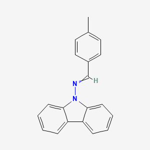 molecular formula C20H16N2 B15165318 N-(9H-Carbazol-9-YL)-1-(4-methylphenyl)methanimine CAS No. 304446-12-6