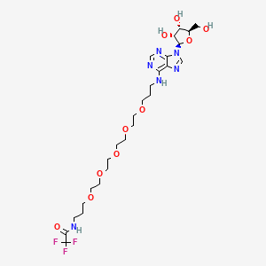 molecular formula C26H41F3N6O10 B1516532 N6-[((((3-Trifluoracetamidopropoxy(ethoxy))ethoxy)-ethoxy)ethoxy)propyl]adenosine 