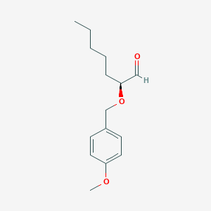 molecular formula C15H22O3 B15165371 Heptanal, 2-[(4-methoxyphenyl)methoxy]-, (2S)- CAS No. 180722-69-4