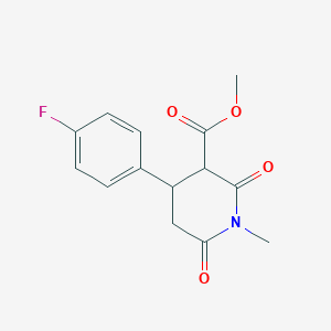 molecular formula C14H14FNO4 B15165410 Methyl 4-(4-fluorophenyl)-1-methyl-2,6-dioxopiperidine-3-carboxylate CAS No. 188302-27-4