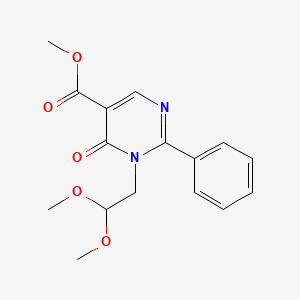molecular formula C16H18N2O5 B15165418 Methyl 1-(2,2-dimethoxyethyl)-6-oxo-2-phenyl-1,6-dihydropyrimidine-5-carboxylate CAS No. 308276-58-6