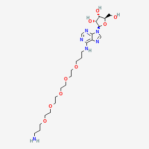 molecular formula C24H42N6O9 B1516550 N6-[((((3-Aminopropoxy(ethoxy))ethoxy)ethoxy)ethoxy)-propyl]adenosine 