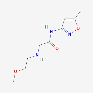 molecular formula C9H15N3O3 B15165501 Acetamide,2-[(2-methoxyethyl)amino]-N-(5-methyl-3-isoxazolyl)- 