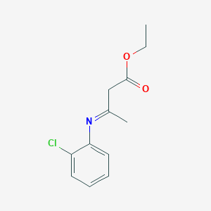 molecular formula C12H14ClNO2 B15165518 Ethyl (3E)-3-[(2-chlorophenyl)imino]butanoate CAS No. 201225-95-8