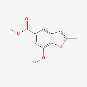 molecular formula C12H12O4 B15165536 Methyl 7-methoxy-2-methyl-1-benzofuran-5-carboxylate CAS No. 200286-02-8