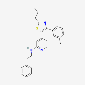 molecular formula C26H27N3S B15165573 N-[4-[4-(3-Methylphenyl)-2-propyl-1,3-thiazol-5-YL]-2-pyridyl]-N-(2-phenylethyl)amine CAS No. 303163-04-4
