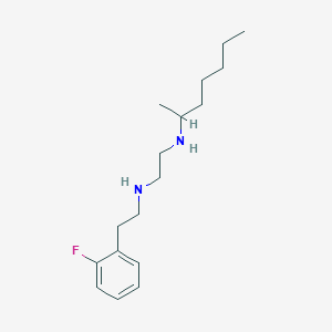 molecular formula C17H29FN2 B15165619 N~1~-[2-(2-Fluorophenyl)ethyl]-N~2~-(heptan-2-yl)ethane-1,2-diamine CAS No. 627527-32-6