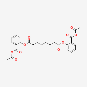 molecular formula C26H26O10 B15165694 Bis(2-acetyloxycarbonylphenyl) octanedioate CAS No. 300812-27-5
